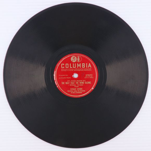 Dinah Shore, Way That The Wind Blows/You Keep Coming 1946 10" 78rpm Record 37072 - Picture 2 of 16